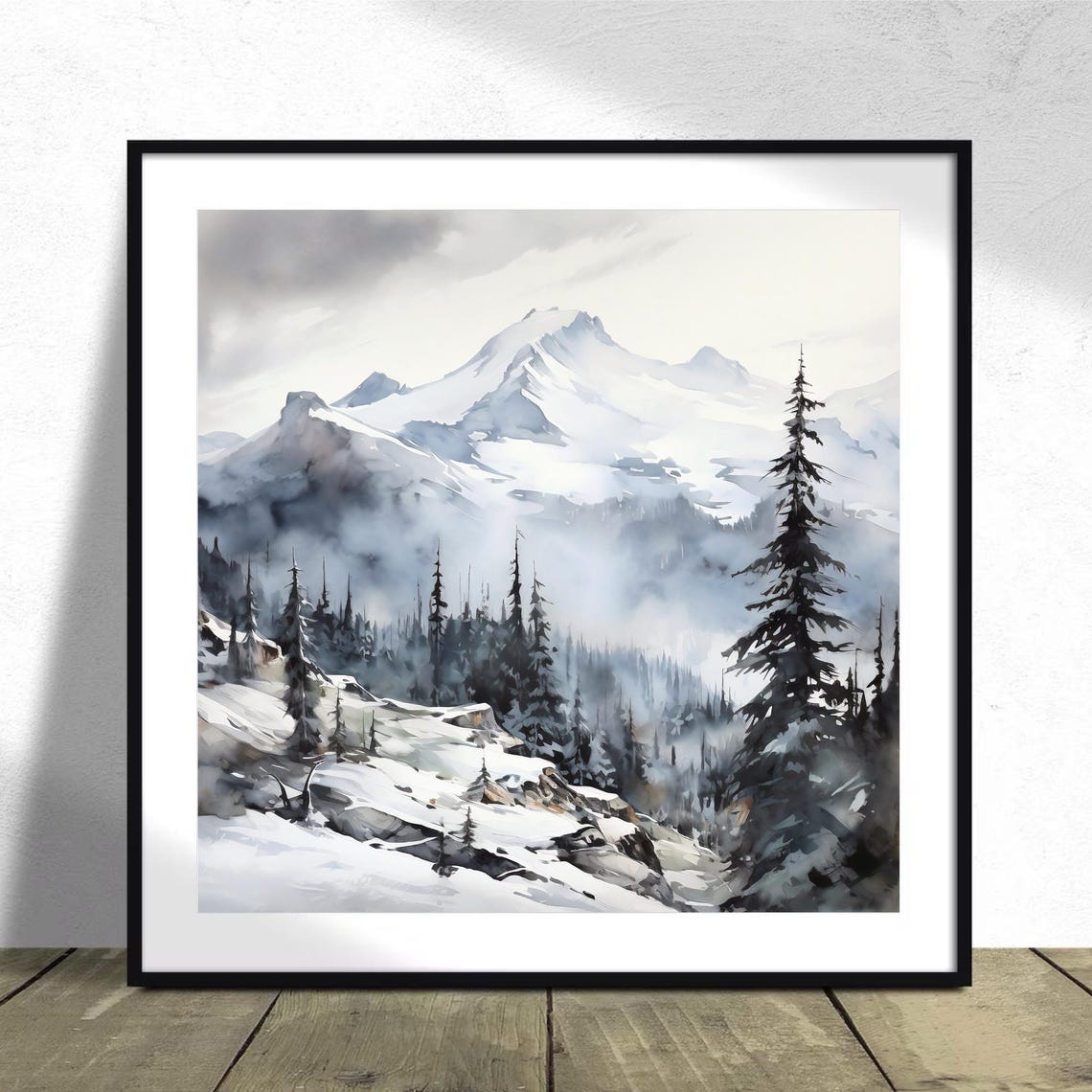 North Cascades National Park Print North Cascades Wall Art North Cascades Poster North Cascades Watercolor Painting Washington Usa - Image 3