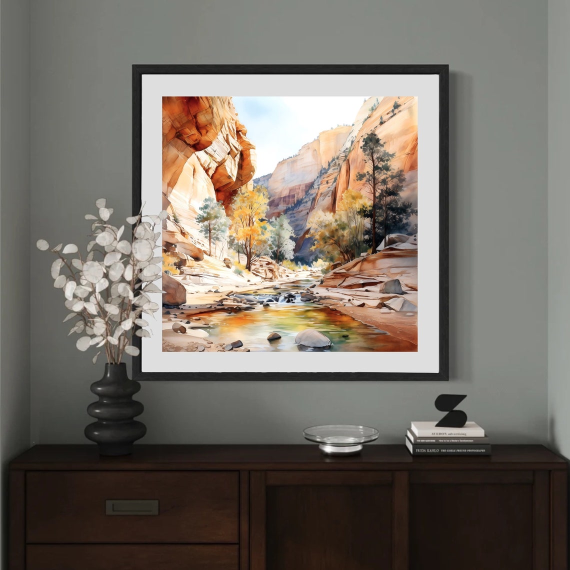 Zion Utah Travel Print Wall Art Zion National Park Travel Poster National Parks Traveler Gift Utah Travel Poster Watercolor Painting Art - Image 3