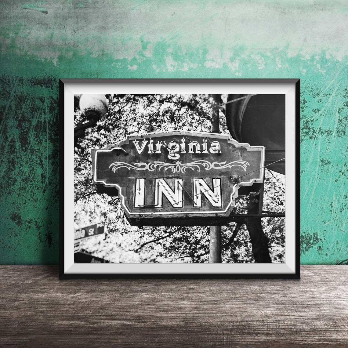 Virginia Inn Seattle Neon Sign Photography Wall Art Print - Image 2