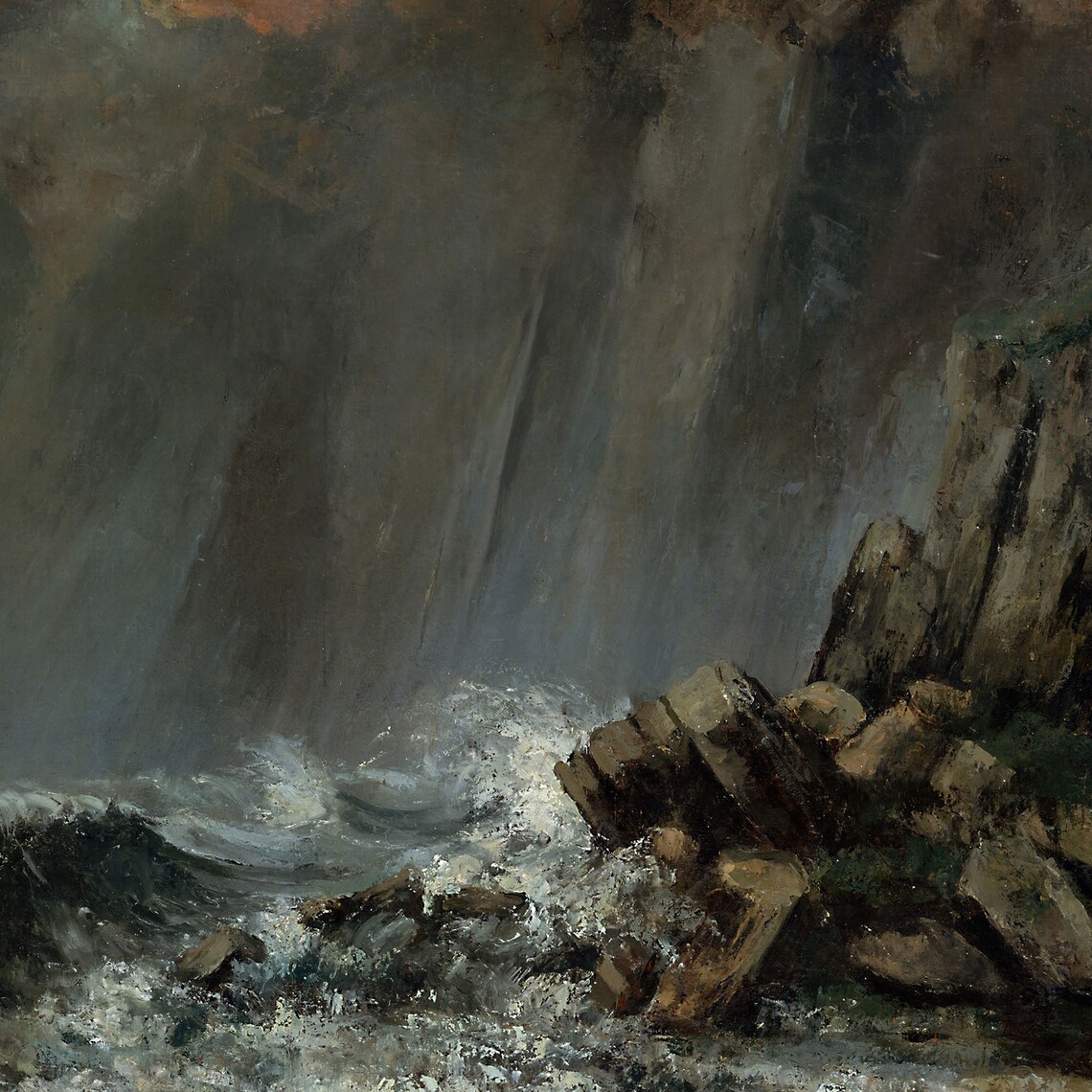Nautical Frame Tv Art Stormy Sea Frame Tv Moody Painting For The Frame Tv - Image 2