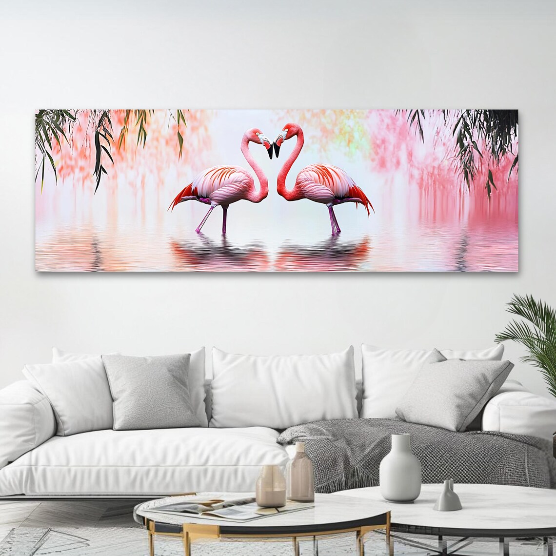 Flamingo Art Print, Elegant Romantic Artwork - Image 4