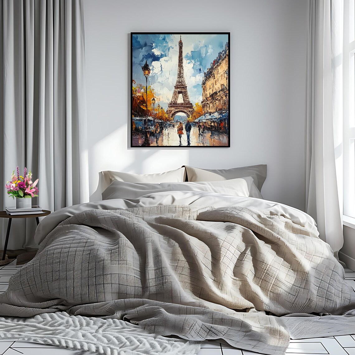 Eiffel Tower Cityscape, Paris Street Art Print - Image 2