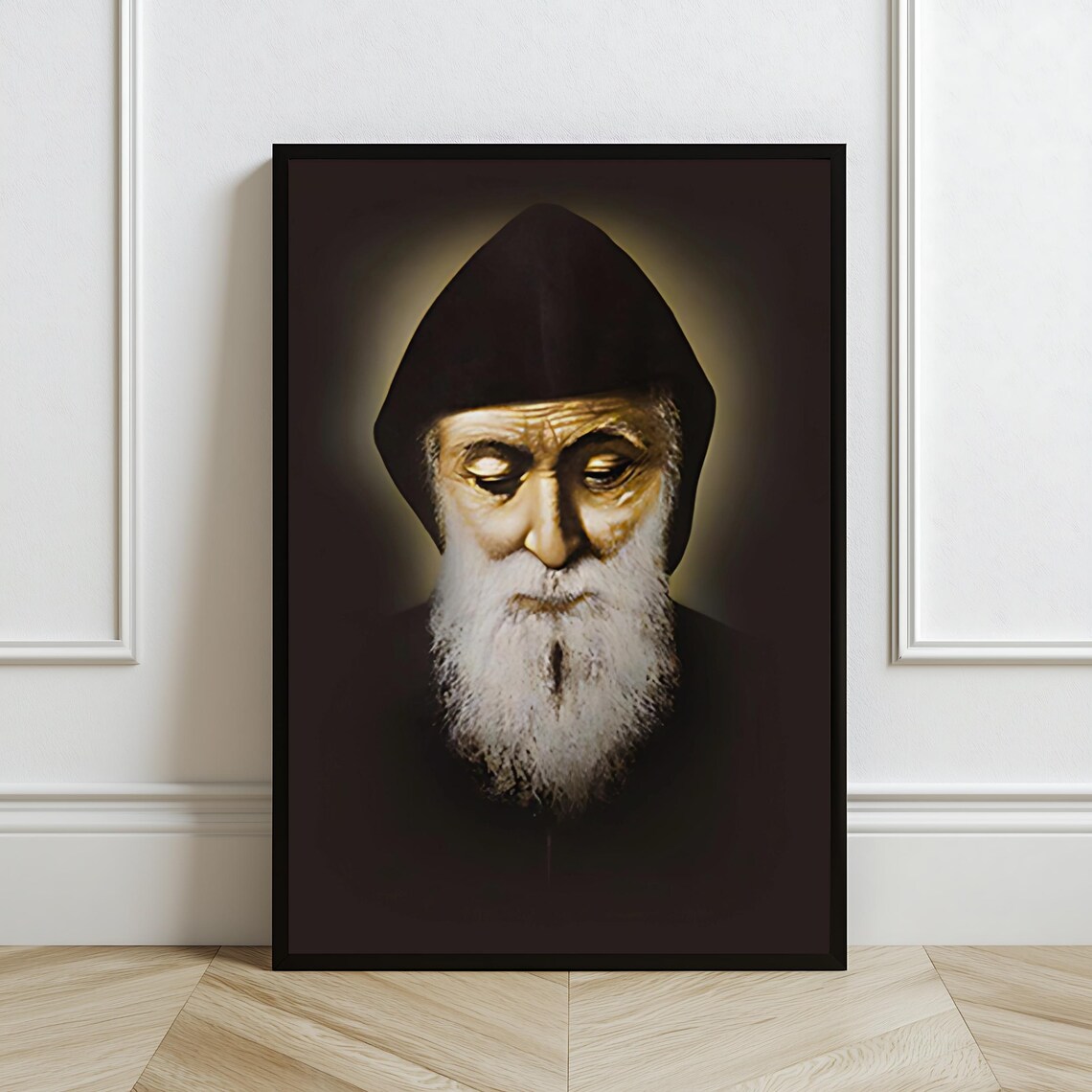 Saint Charbel Portrait Lebanese Catholic Saint Spiritual Religious Wall Decor Print - Image 2