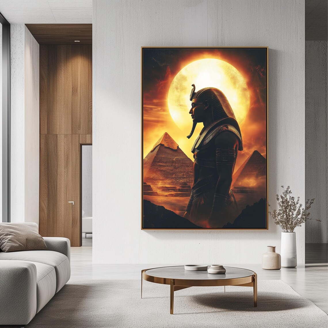 Pharaoh Pyramids Egyptian Historical Sunset Art Print - Image 3