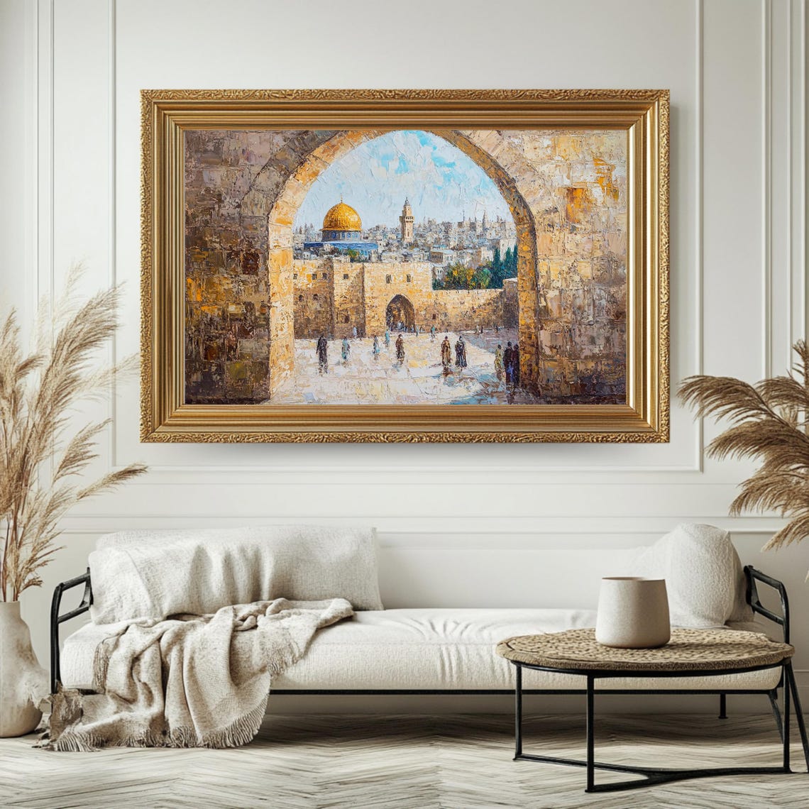 Dome Of The Rock Stone Arch View Jerusalem Old City Golden Dome Poster - Image 4