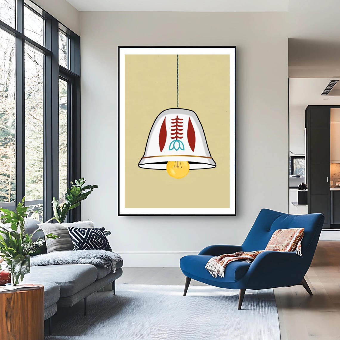 Lebanese Coffee Cup Lamp Art Print Unique Middle Eastern Wall Decor Arabic Cultural Poster Home Artwork - Image 3