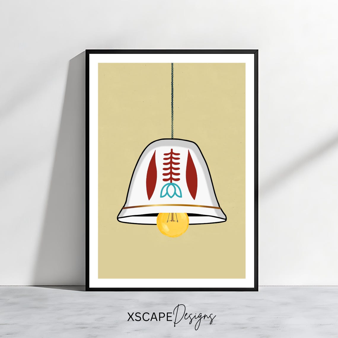 Lebanese Coffee Cup Lamp Art Print Unique Middle Eastern Wall Decor Arabic Cultural Poster Home Artwork