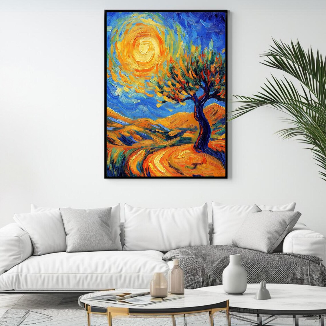 Sun Tree Landscape, Expressive Abstract Nature - Image 4