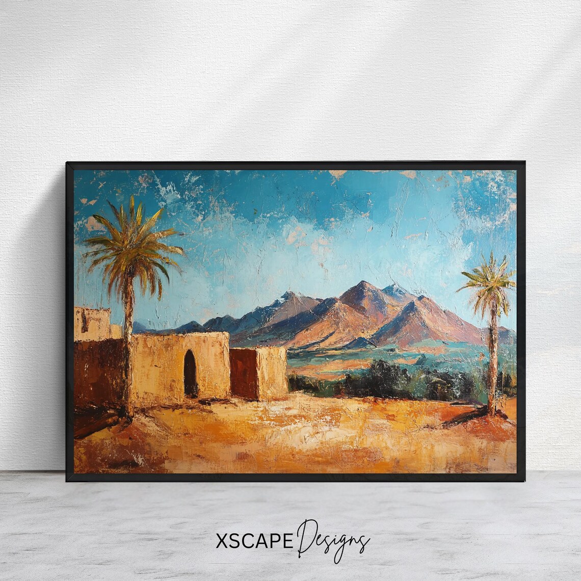 Desert Landscape, Palm Tree Mediterranean Decor