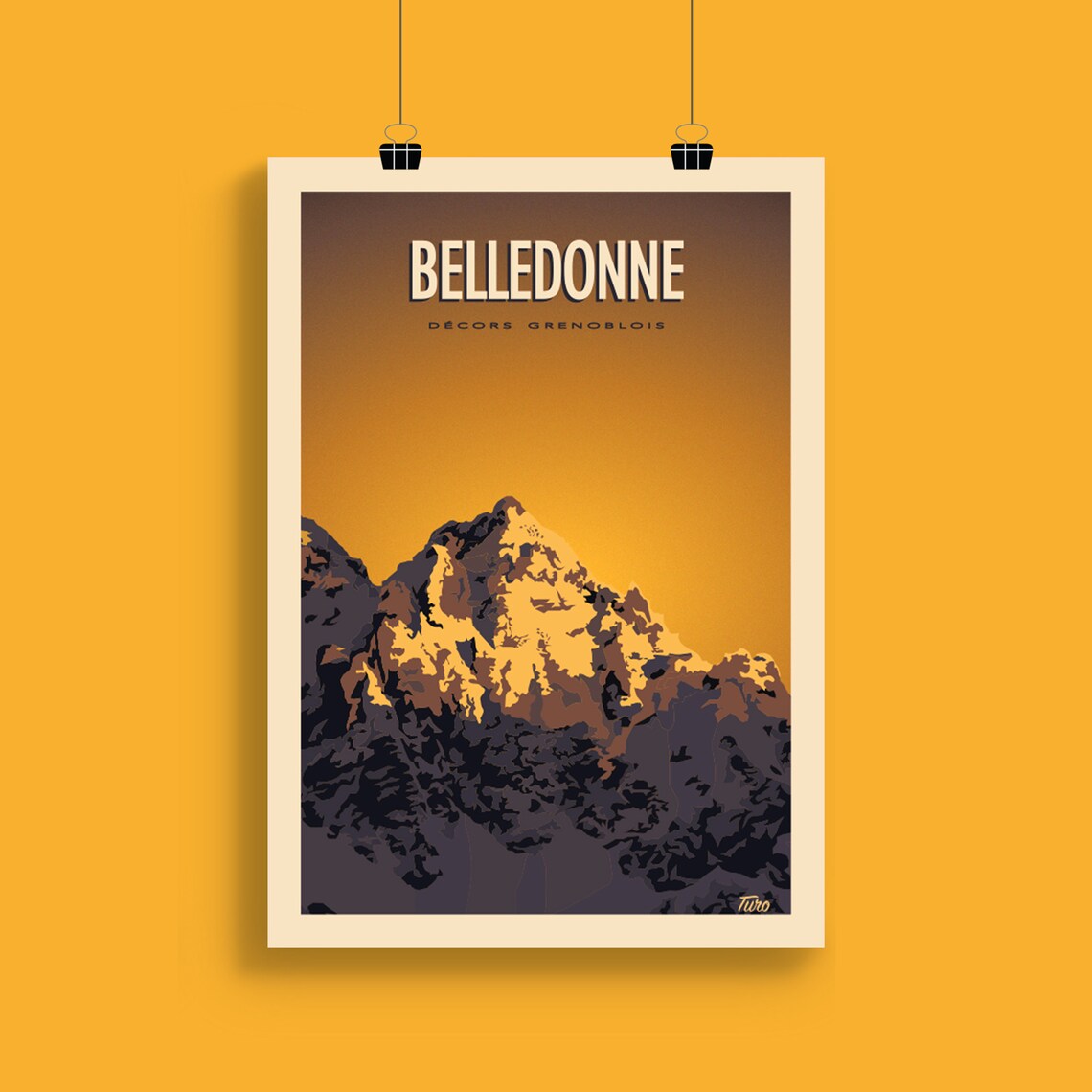 Belledonne Vintage Travel Poster, Isre Poster