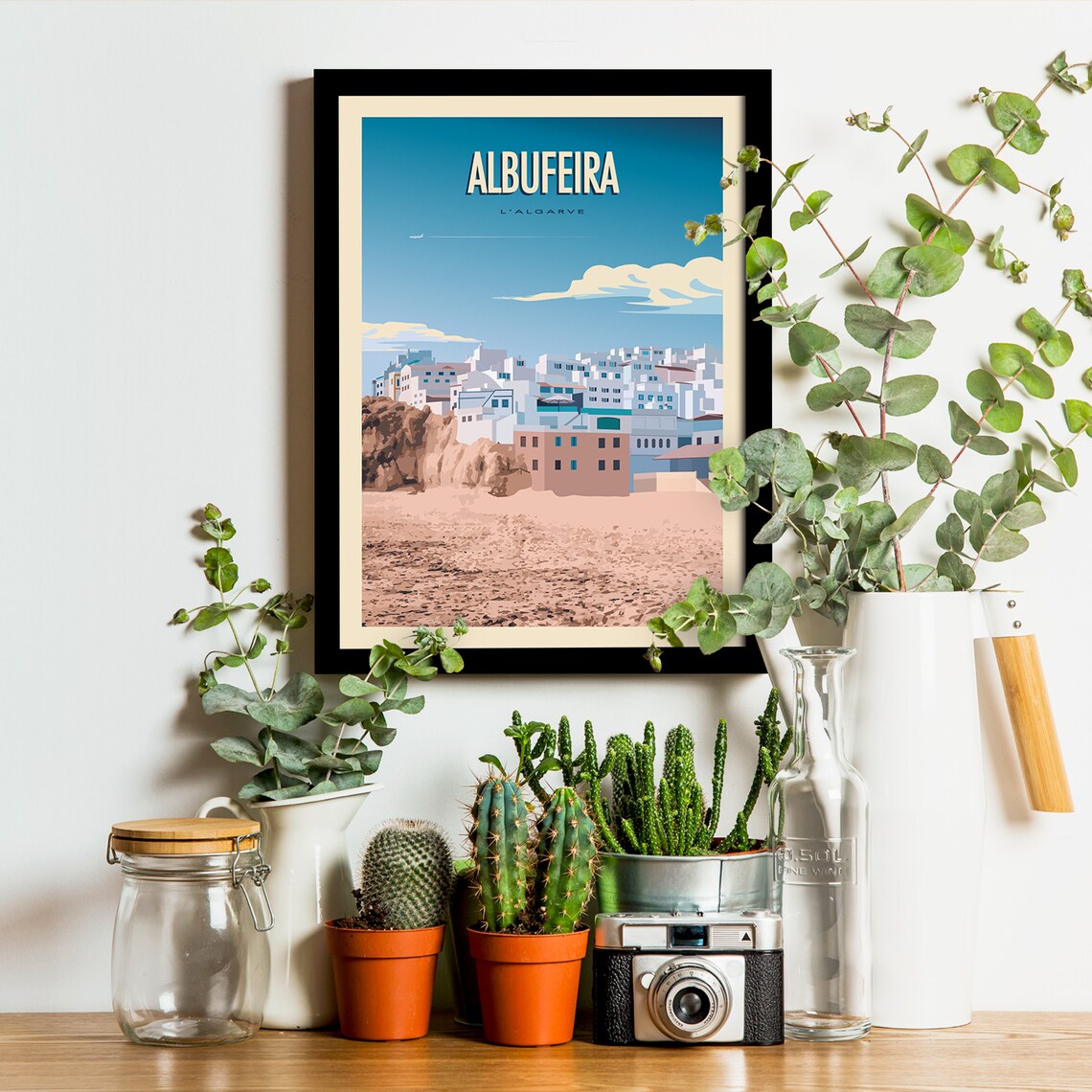 Albuferira Travel Poster Algarve Poster Vintage Poster South Of Portugal - Image 3