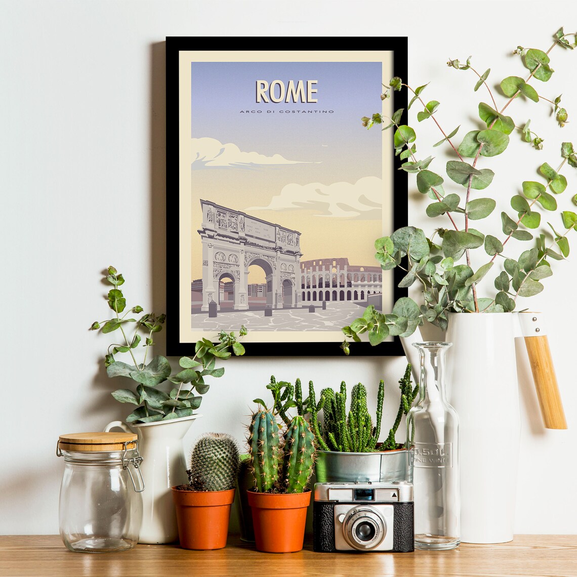 Rome Travel Poster, Arco Di Constantino Vintage Italy - Image 3