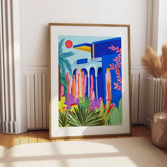 Majorelle Marrakech Print Majorelle Garden Wall Art Jardin Majorelle Art Poster Housewarming Gift Morocco Print