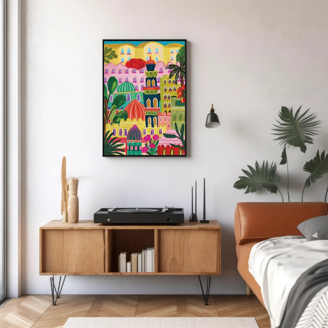Cairo Egypt Vibrant Old Town Domes Minarets City Travel Poster - Image 2