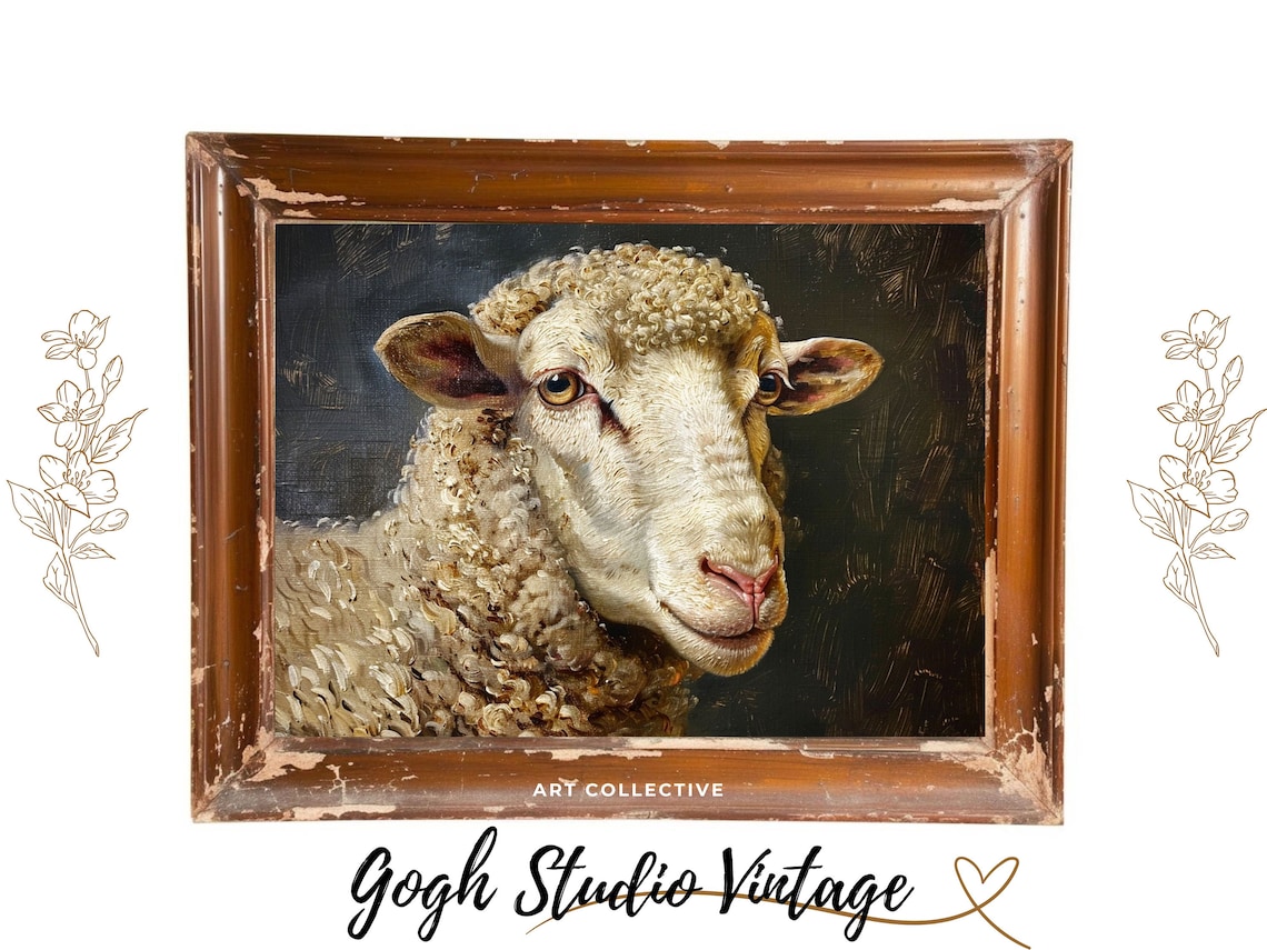 Sheep Painting Decor, Farmhouse Cottage Core - Image 3