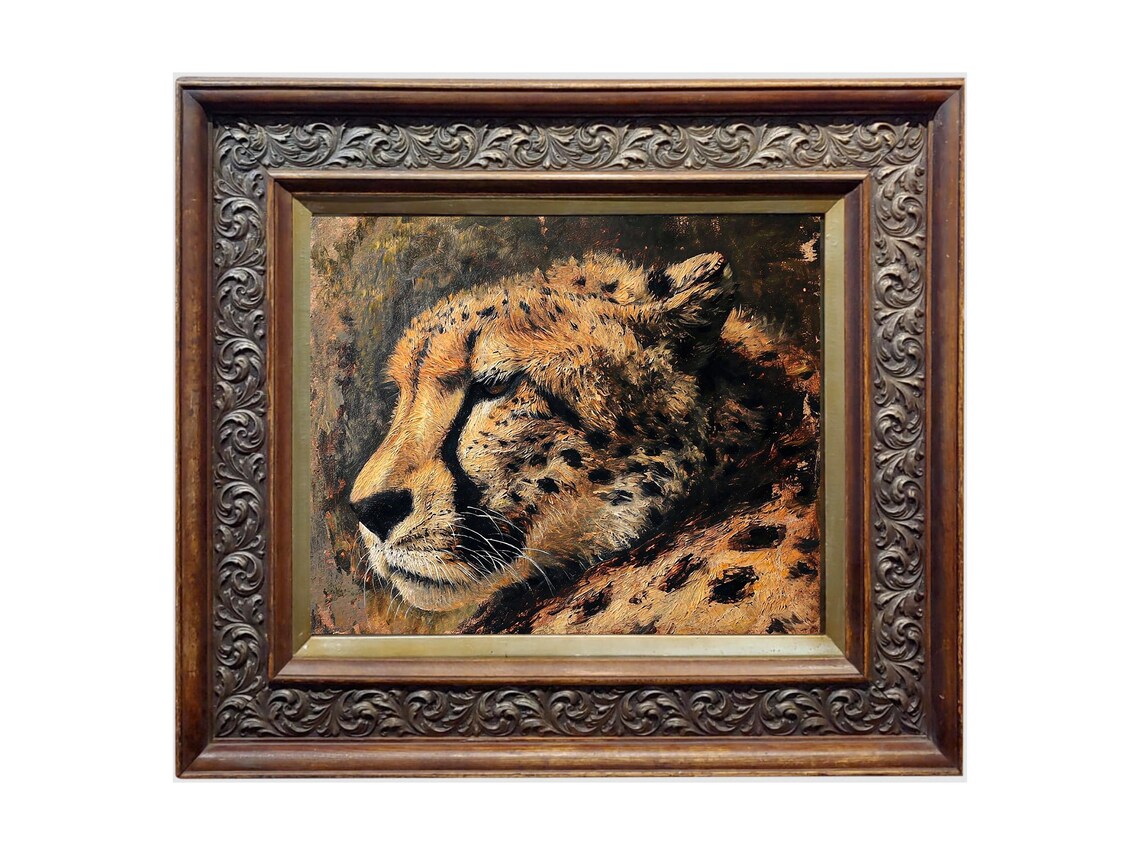 Leopard Art Wildlife Animal Vintage Print - Image 2
