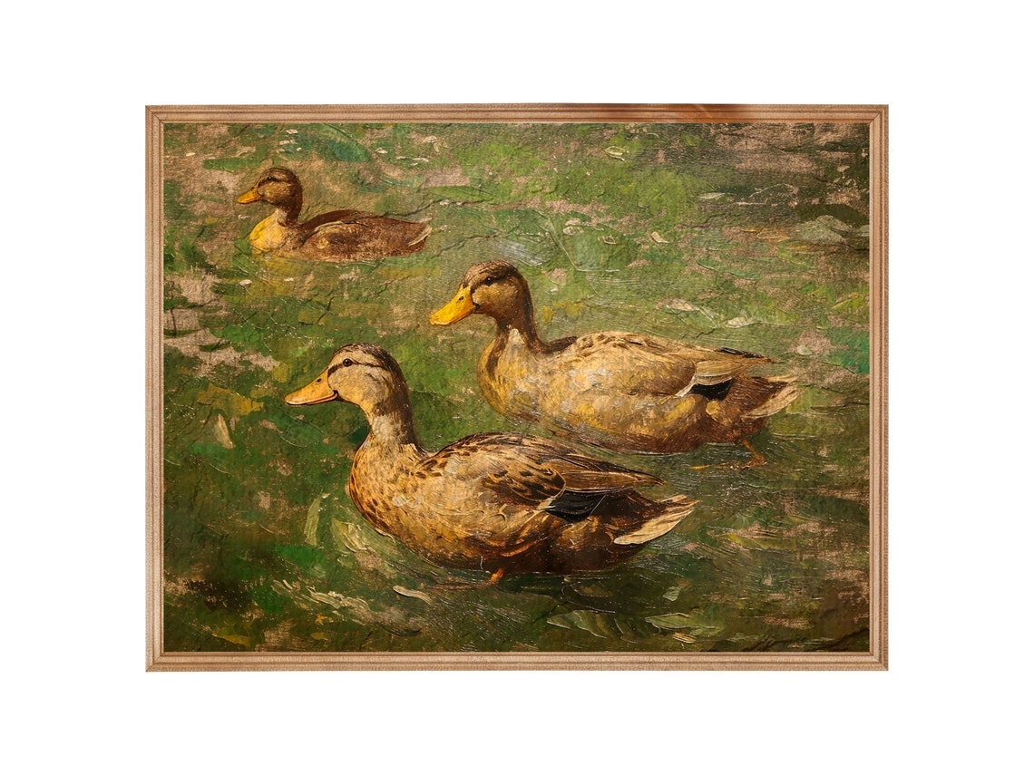 Duck Lake Farm Landscape Vintage Art Print - Image 2