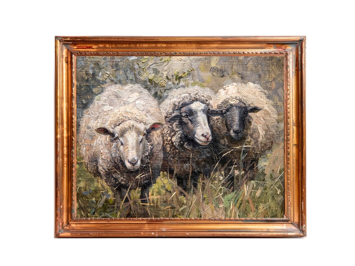 Sheep Vintage Charm, Farm Animal Art Print - Image 3