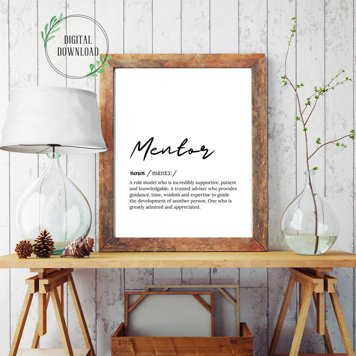 Mentor Definition Meaning Appreciation Dictionary Script Wall Poster - Image 2