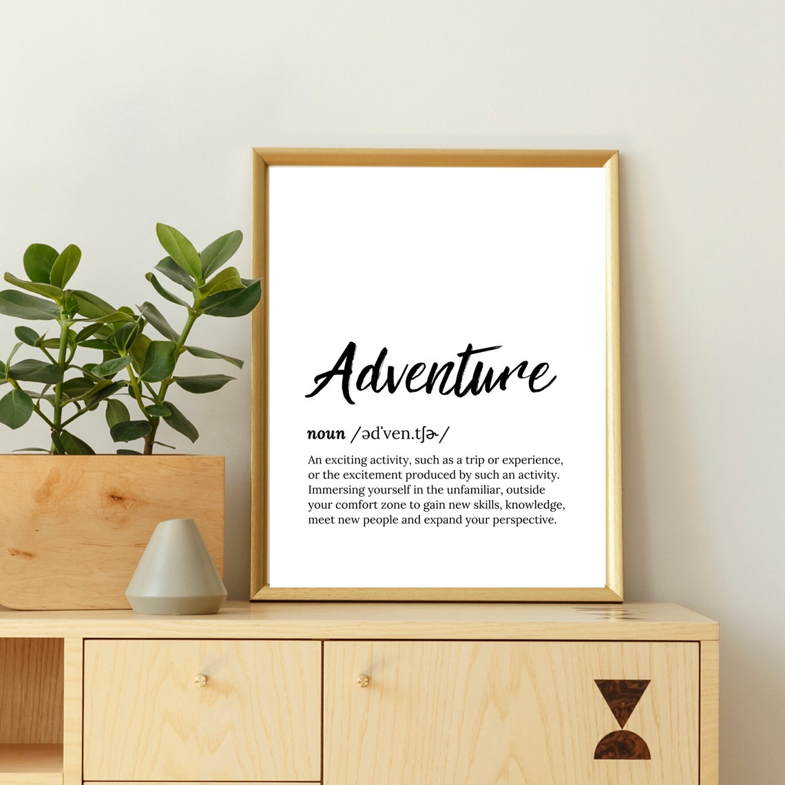 Adventure Definition Meaning Dictionary Script Typography Wall Poster - Image 2