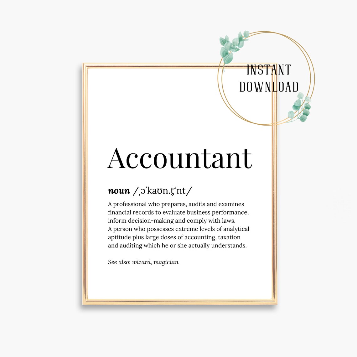 Accountant Gifts Birthday Card Accounting Cpa Graduation Gift Office Funny Decor Wall Art Tax Auditor Certified Public Poster Degree Student - Image 3