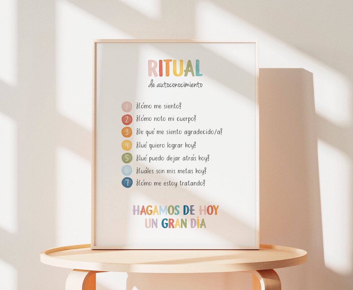 Spanish Daily Check In Poster, Mental Health Office Decor - Image 5
