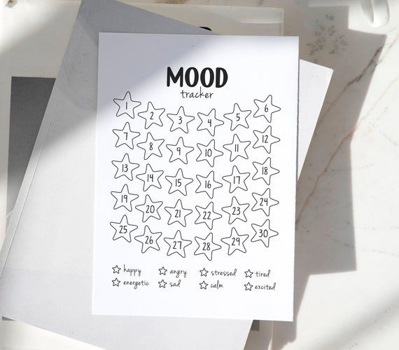 Mood Tracker For Kids Feelings Chart Art Print