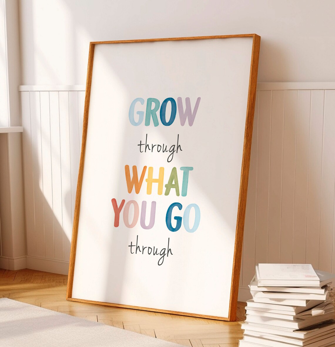 Grow Through What You Go Through Mental Health Poster - Image 4