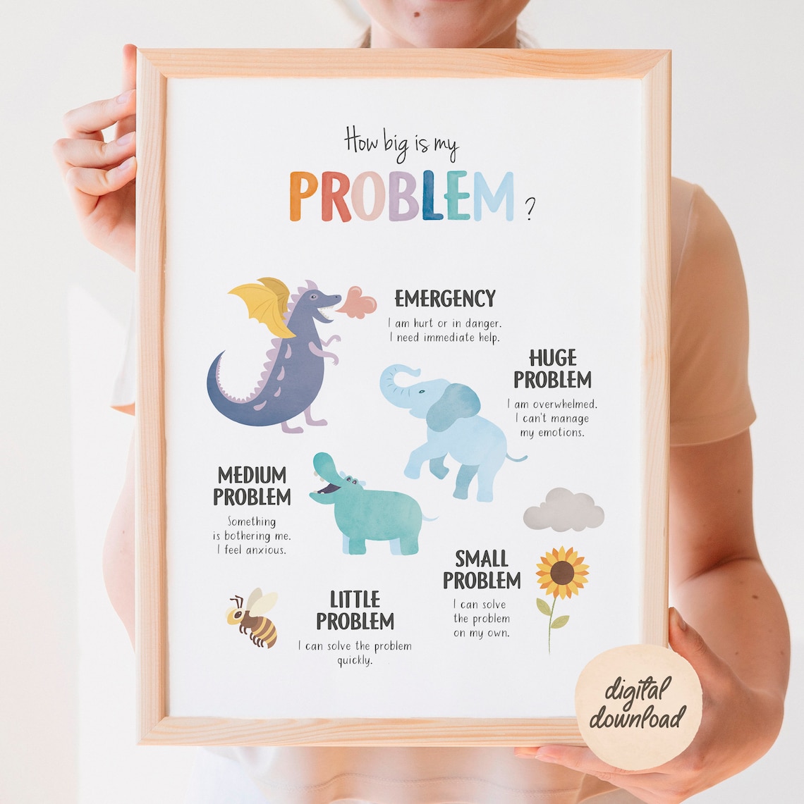 How Big Is My Problem? Anxiety Relief Poster