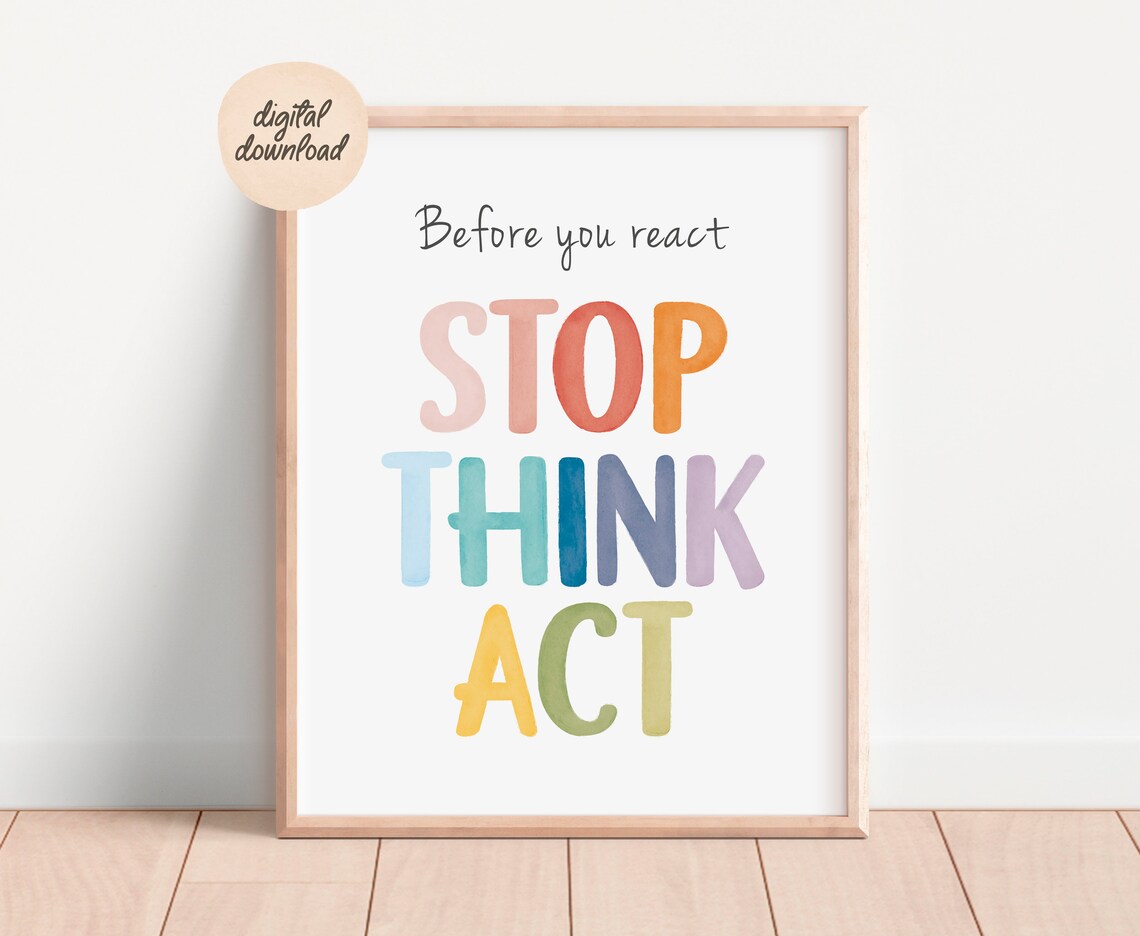 Stop Technique Calming Corner Poster, Mental Health Art Print - Image 5