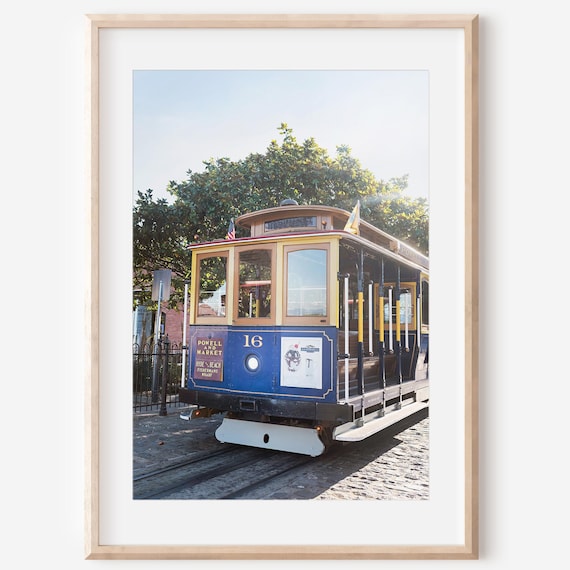 San Francisco Cable Car Photo Poster Powell Street Trolley Decor