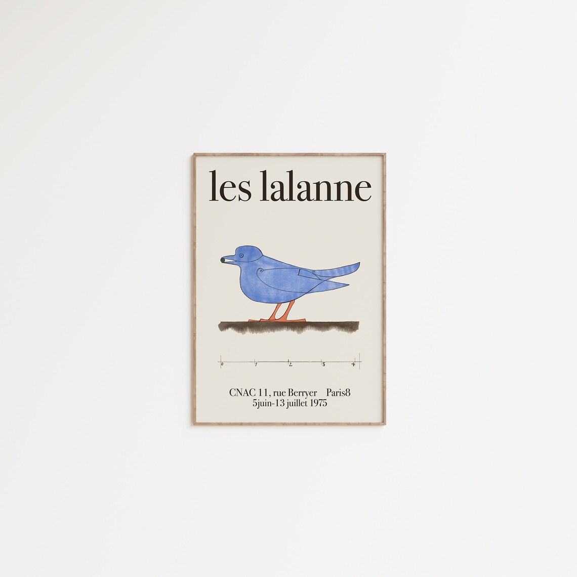 Les Lalanne Blue Bird Exhibition Poster Paris 1975 Museum Gallery Art - Image 3