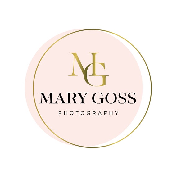 Premade Logo Pink Gold Circle Logo Photography Logo Spa Logo Boutique Logo Beauty Logo Hair Nail Salon Logo Makeup Artist Logo Lash Logo