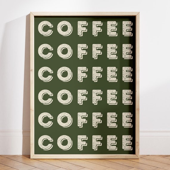 Coffee Definition Poster Good Morning Coffee Poster Coffee Lover Gift Aesthetic Coffee Station Print Kitchen Wall Art File