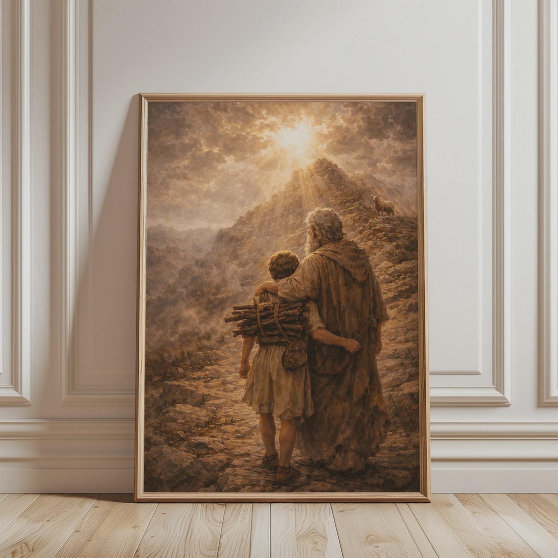 Abraham And Isaac Walking To The Mountain Genesis 22 Biblical Wall Art