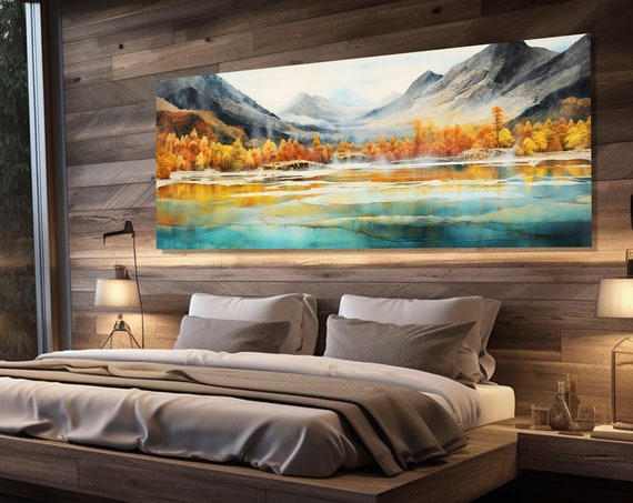 Huanglong Wall Art Five Color Ponds At Huanglong Valley Print Large Asian Painting Framed And Ready To Hang