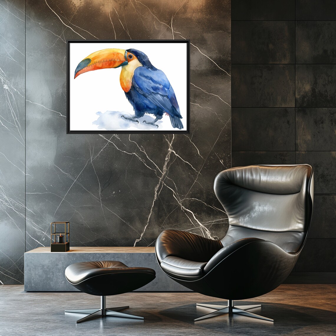 Toucan Watercolor Exotic Bird Colorful Wildlife Animal Art Poster