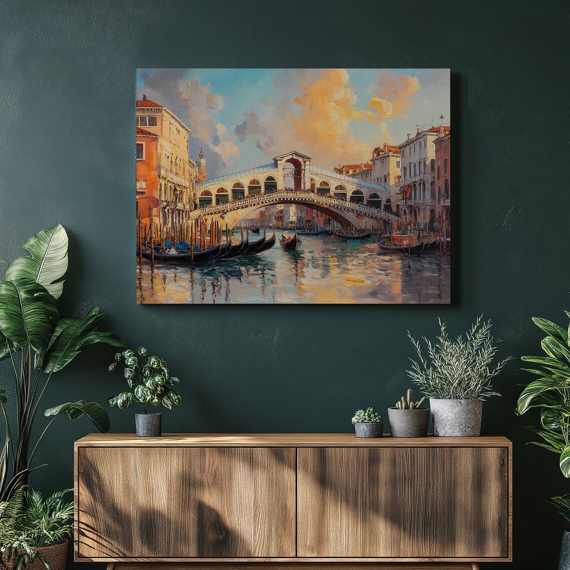 Rialto Bridge Venice Travel Poster, Contemporary
