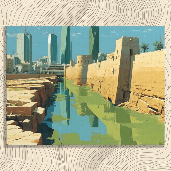 Urban Cityscape Canvas Wall Art Architectural Design Landscape Historical Painting Modern