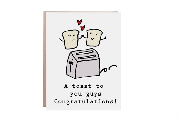 Funny Wedding Card Funny Engagement Card Funny Anniversary Card Toast To You