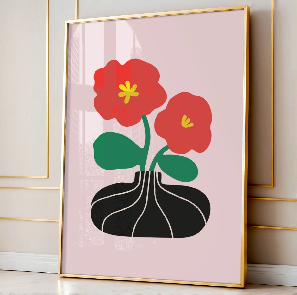 Botanical Prints Boho Flower Art Bedroom Wall Decor Living Room Print Abstract Flowers