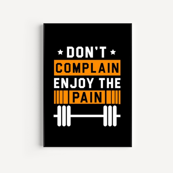 Motivational Wall Art Home Gym Sign Fitness Poster Quote Workout Inspiring Posters