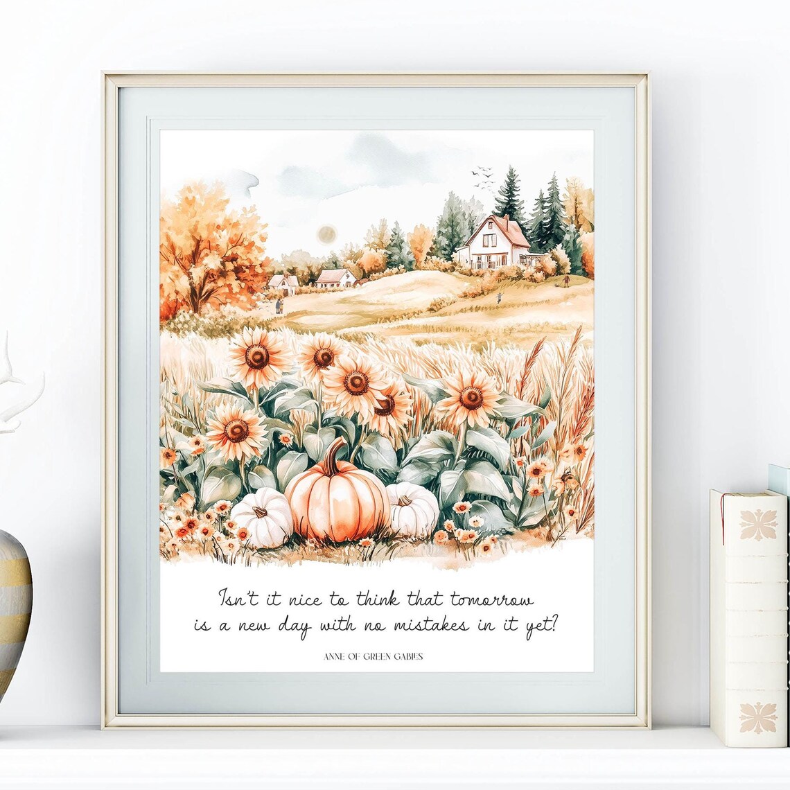 Anne Of Green Gables Quote Tomorrow Is A New Day 5x7 8x10 11x14 16x20 Print Lm Montgomery Sign Home Diy Decor Farmhouse Wall Art