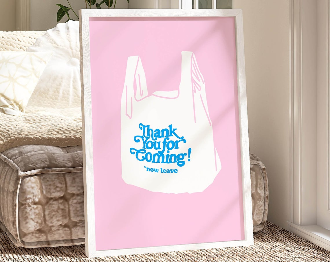Quirky Retro Wall Art, Aesthetic Y2K Decor