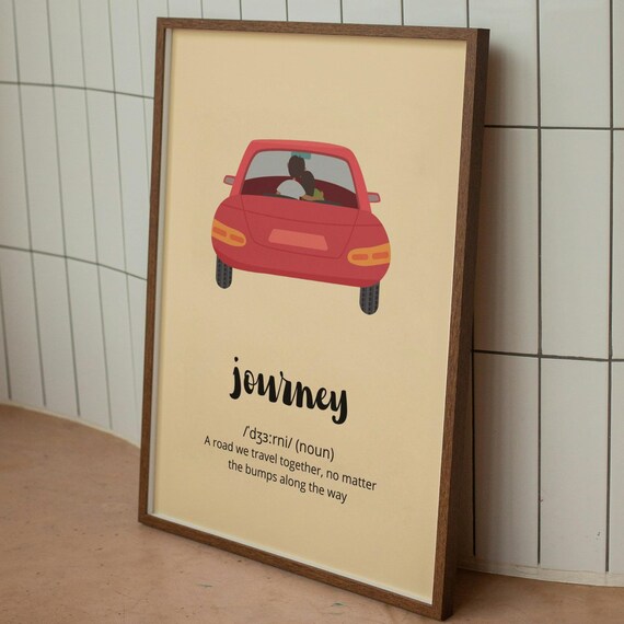 Journey Inspirational Art Print, Motivational Quote