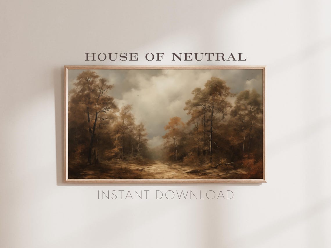 Frame Tv Art Fall Landscape Fall Forest Dark Moody Tv Art Rustic Fall Vintage Autumn Thanksgiving Cottage Core 169 Ratio Tv10 - Image 2