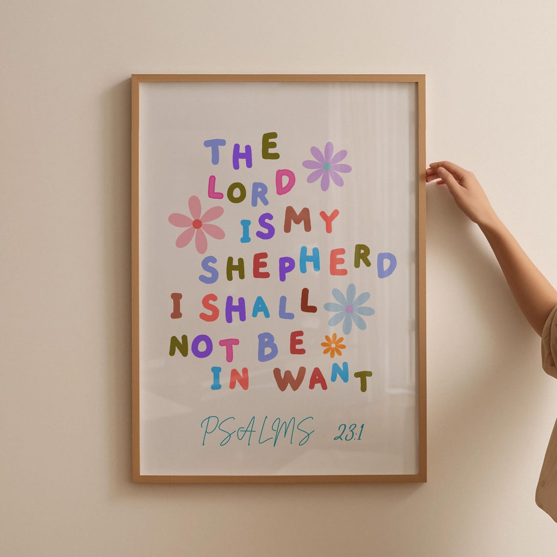 Christian Wall Print Psalms Scripture Print Christian Poster Bible Verse Wall Decor Art Christian Gift - Image 3
