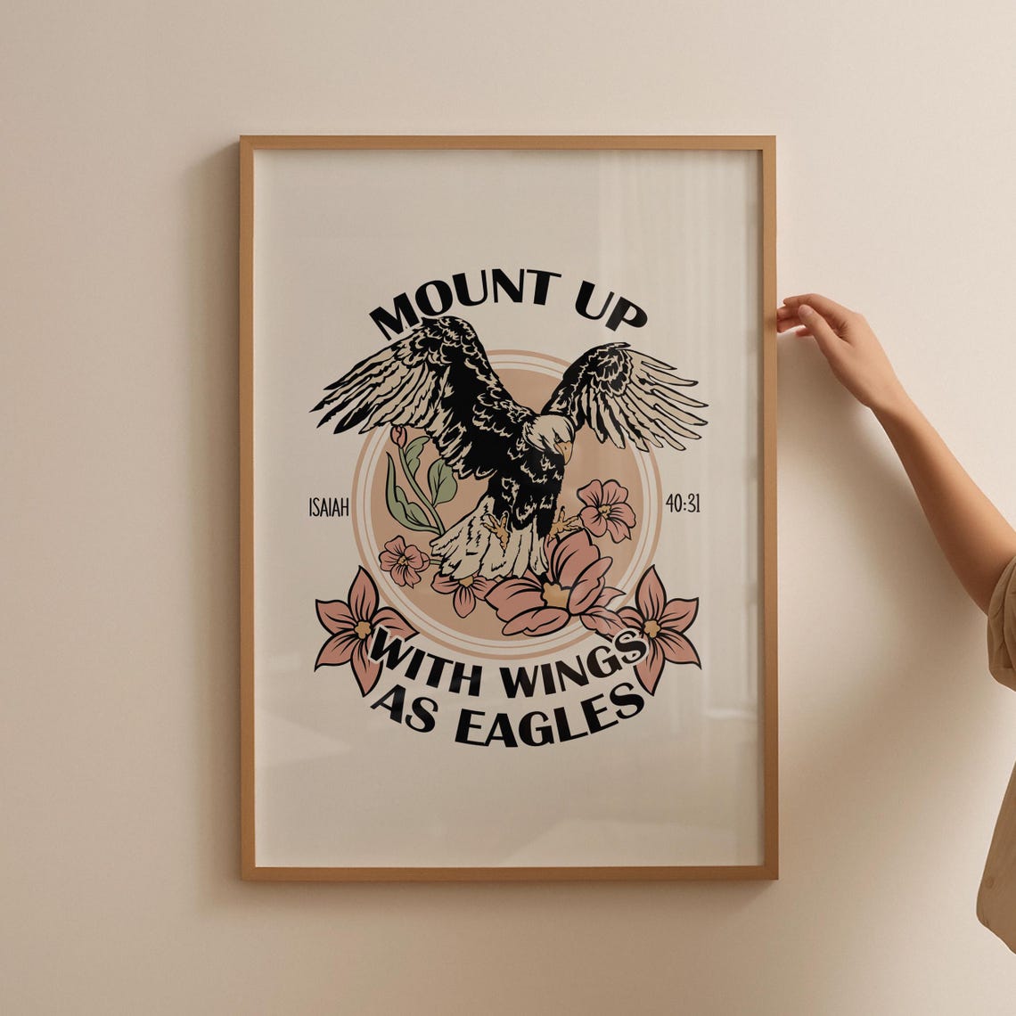 Isaiah 4031 Print Christian Wall Art Scripture Art Bible Verse Christian Poster Wall Decor Eagle Christian Gift - Image 4