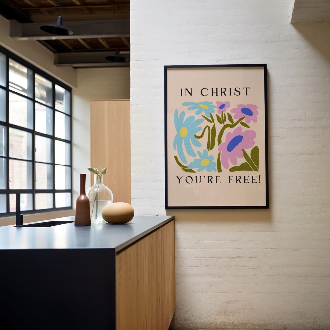 Retro Christian Wall Print Faith Print Christian Poster Bible Scripture Wall Decor Large Art Christian Gift - Image 3