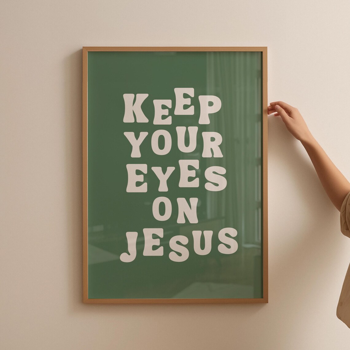 Keep Your Eyes on Jesus, Christian Wall Art Print - Image 3